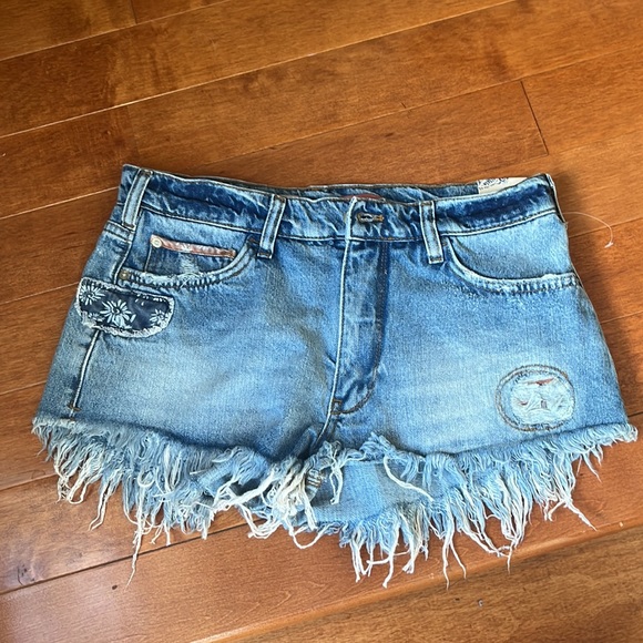 Anthropologie Pilcro Indigo Little Shortie Shorts - Picture 2 of 7